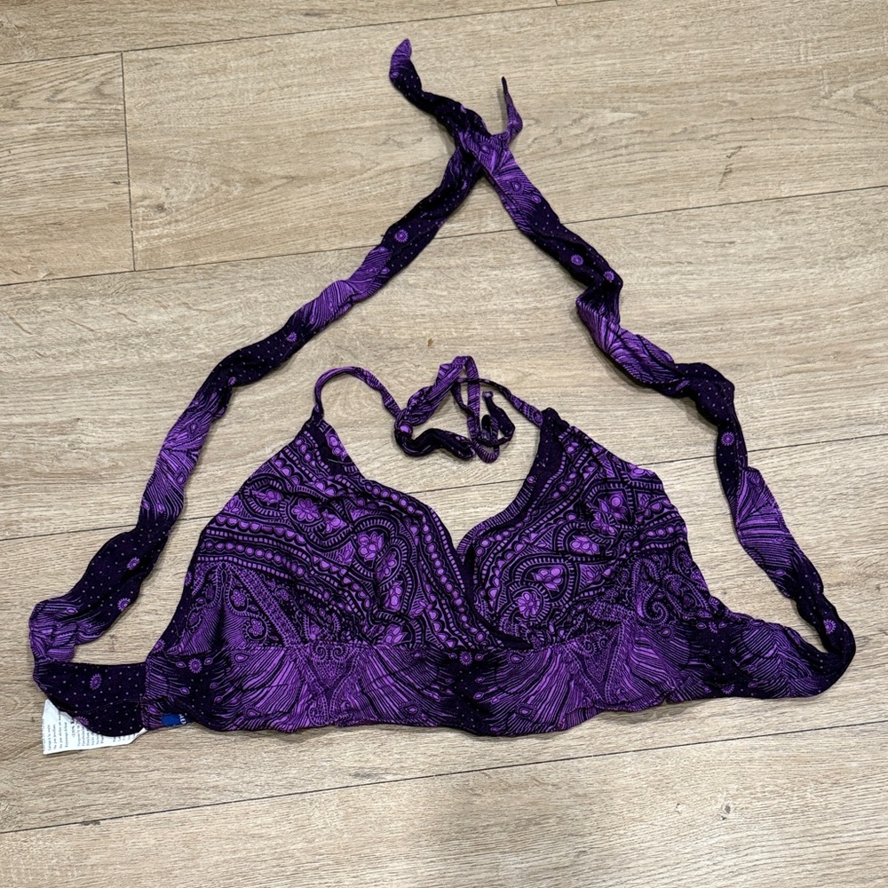 Vibrant Purple Paisley Crop Top